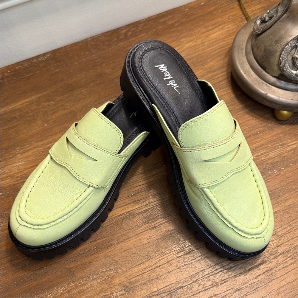 Nasty Gal Cleated Penny Loafer Mules